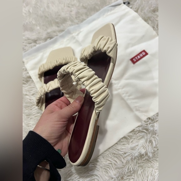 STAUD Maya Ruched Slide Sandal - Size 40 US 10 - NWT - Picture 4 of 7
